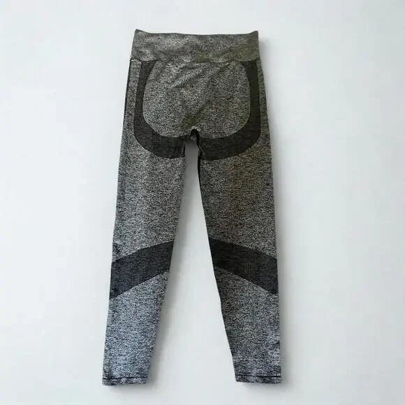 Victoria Secret PINK Seamless Leggings Gary Black Heathered Women's Size Large - Picture 2 of 4